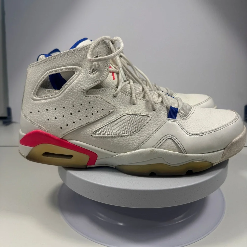 Nike Air Jordan 6‎ Retro Men 10.5 White Pink Blue Basketball Shoes